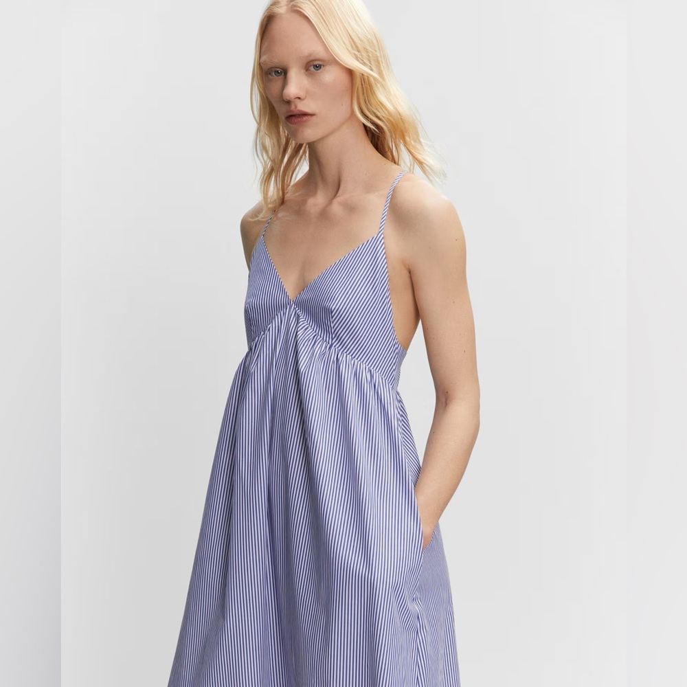 Striped Midi Sundress from MANGO